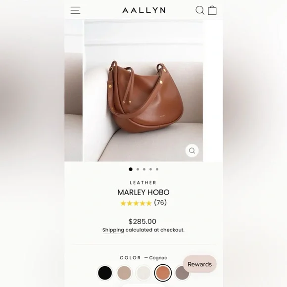 ✨AALLYN Marley Hobo in Cognac - Picture 3 of 10